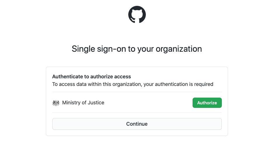 Authorise GitHub